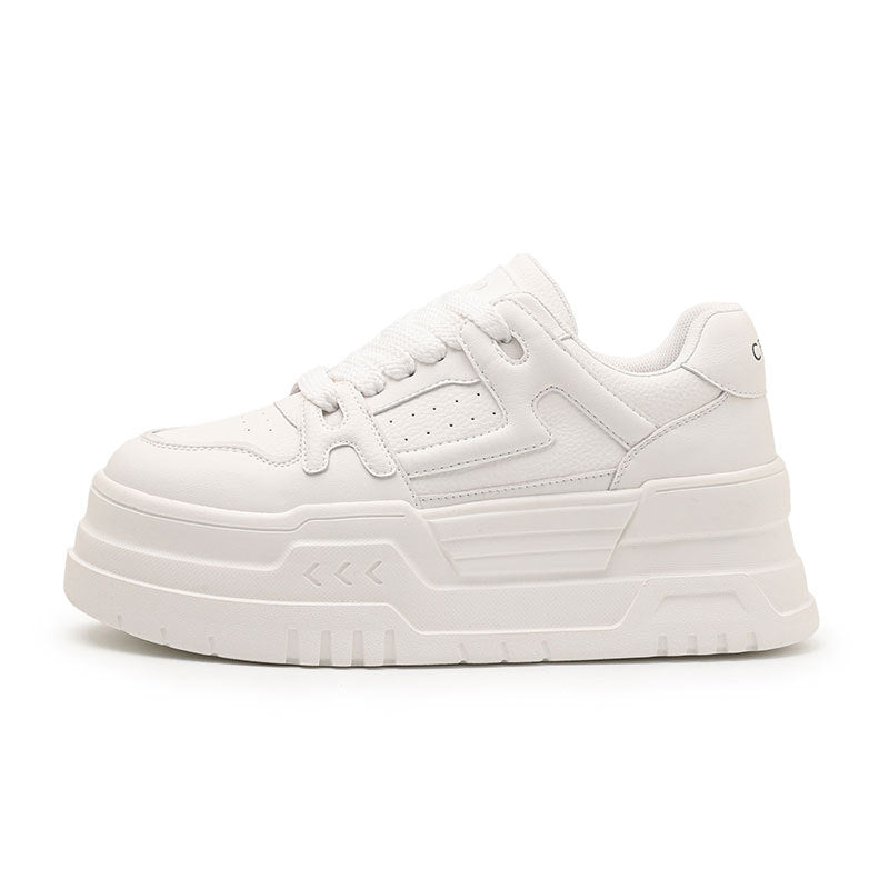 Women's Height Increasing Genuine Platform White Spring Women's Casual Shoes