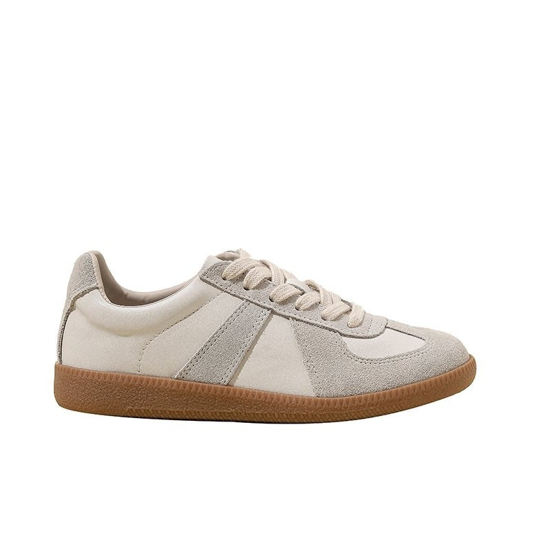 Women's Training Korean Flat Lace Up White Women's Sports Shoes