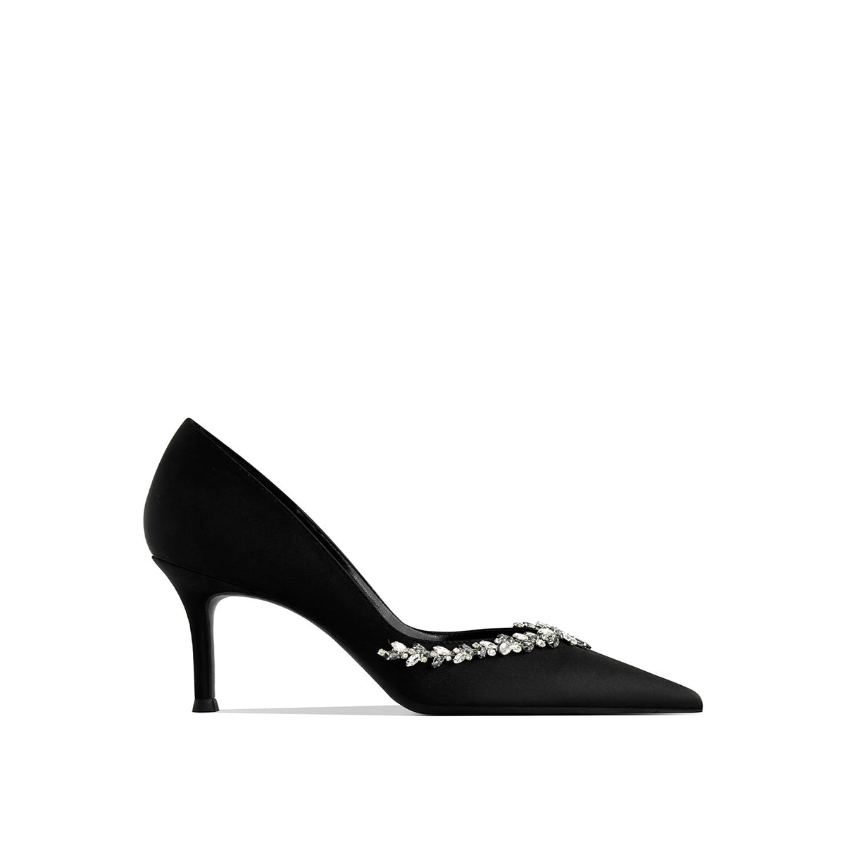 Beautiful Temperament Wild Satin High Not Tired Pointed Shallow Women's Fashion Shoes