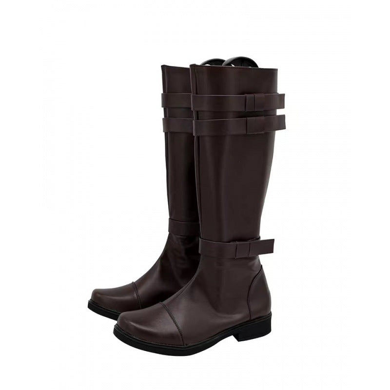 Men's Round Toe Low Size Knight Boots
