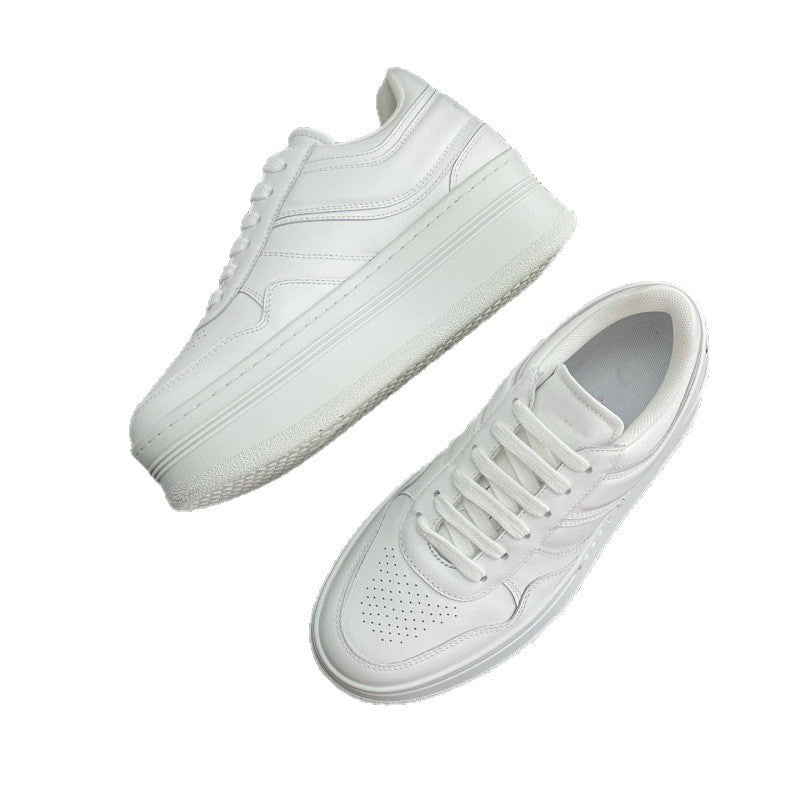 Women's Arc Small Raise The Bottom White Genuine Sports Casual Shoes