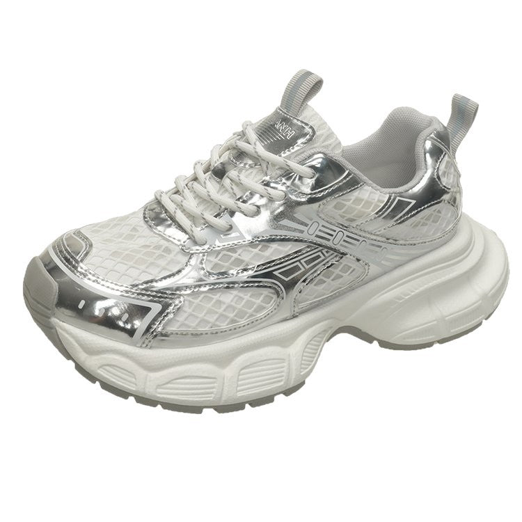 Women's Bottom Thin Mesh Dad Summer European Version Breathable Women's Sports Shoes