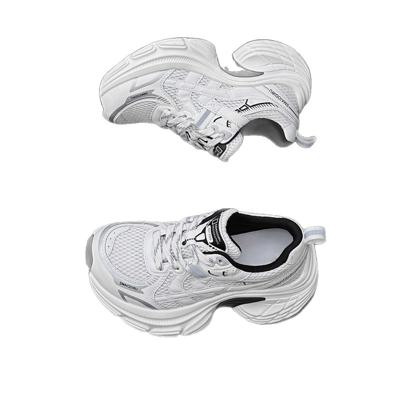 Women's Genuine Breathable Platform Dad Autumn Small Height Increased Women's Sports Shoes