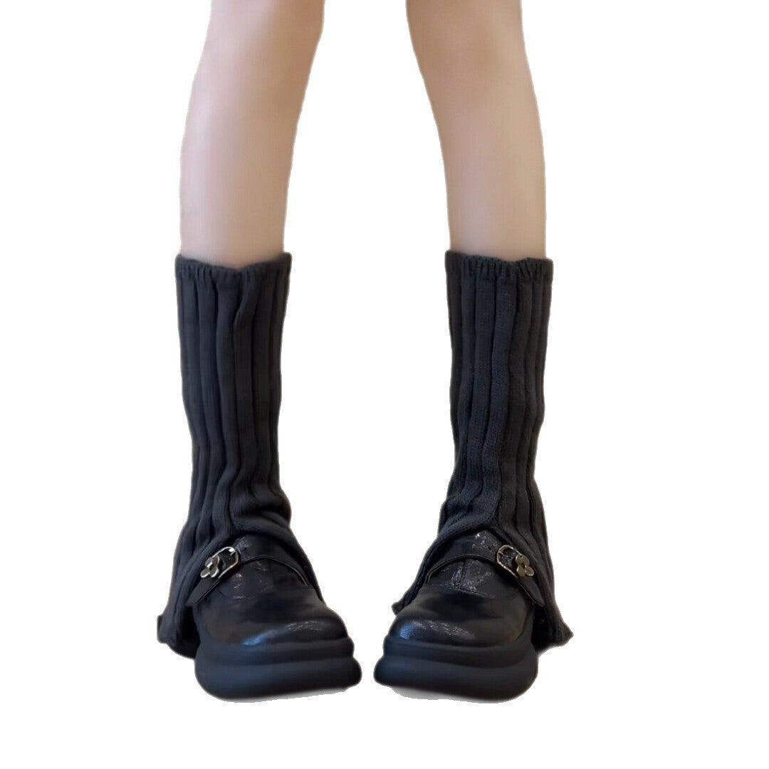 Women's Black Platform Muffin Commute British Style Women's Fashion Shoes