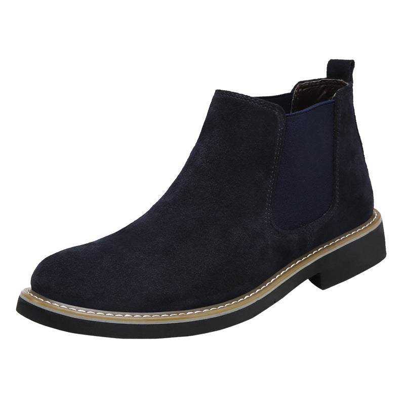 Men's Spring Invisibly Heightened Business British Soft Bottom Height Leather Shoes