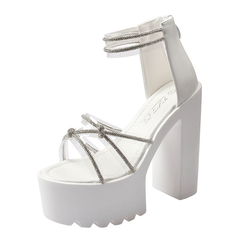 Women's Summer Outer Wear Cm Thick Bottom Show Dignified High Heeled Sandals