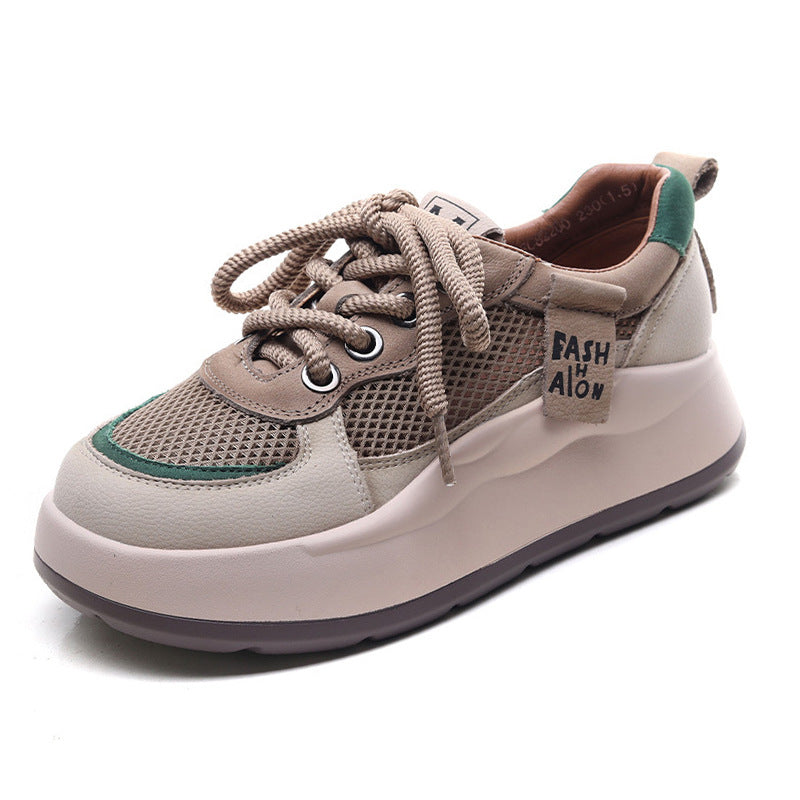 Women's Retro Sports Thick Bottom Color Matching Low Women's Casual Shoes