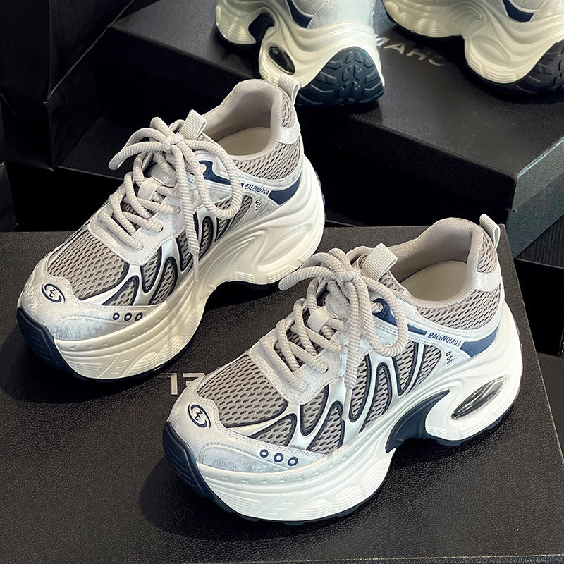 Women's Platform Dad Spring Mesh Breathable Leisure Small Women's Sports Shoes