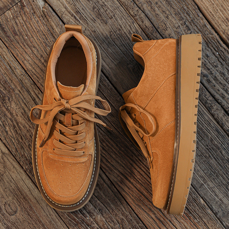 Men's Genuine Plus Size American Retro Widened Fattened Sneakers