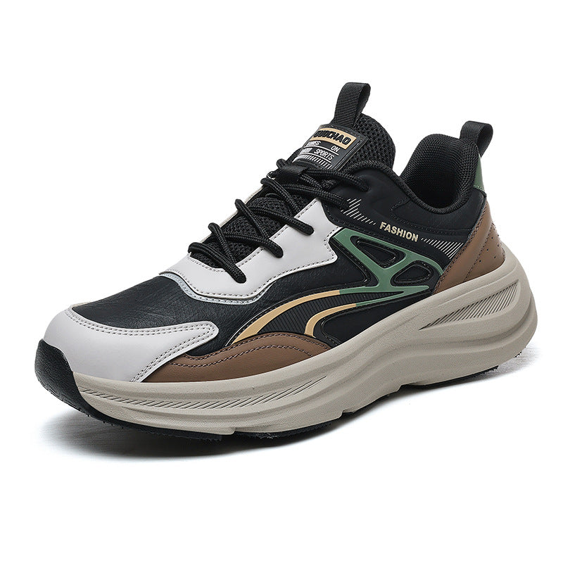 Men's Pu Lightweight Soft Elastic Comfortable Trendy Men's Shoes