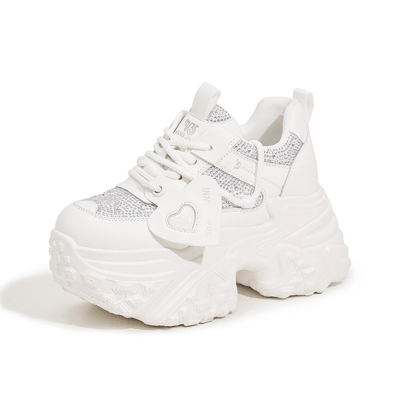 Women's Platform Dad Autumn Rhinestone Fried Street Women's Sports Shoes