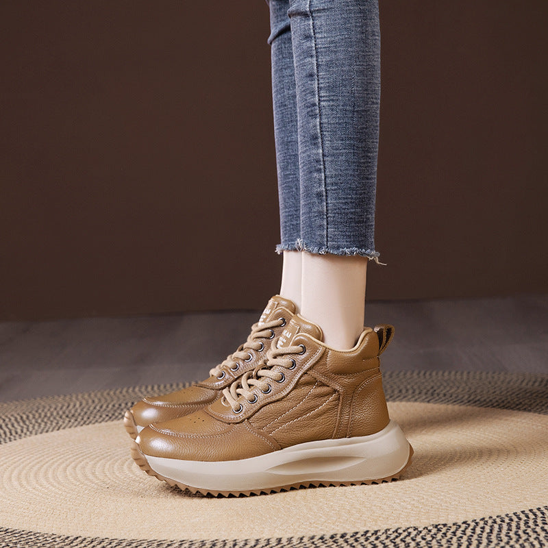 Women's Thick Bottom Retro Daddy Autumn Versatile Comfortable Soft Casual Shoes