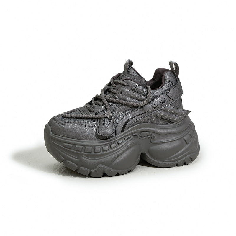 Women's Dad Fashionable Cool Thick Bottom Small Height Increasing Women's Sports Shoes