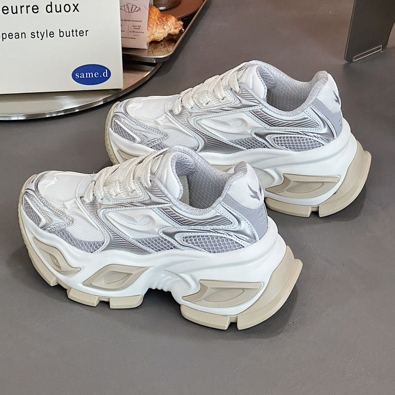 Breathable Couple Style Dad Platform Tide Height Increasing Casual Shoes