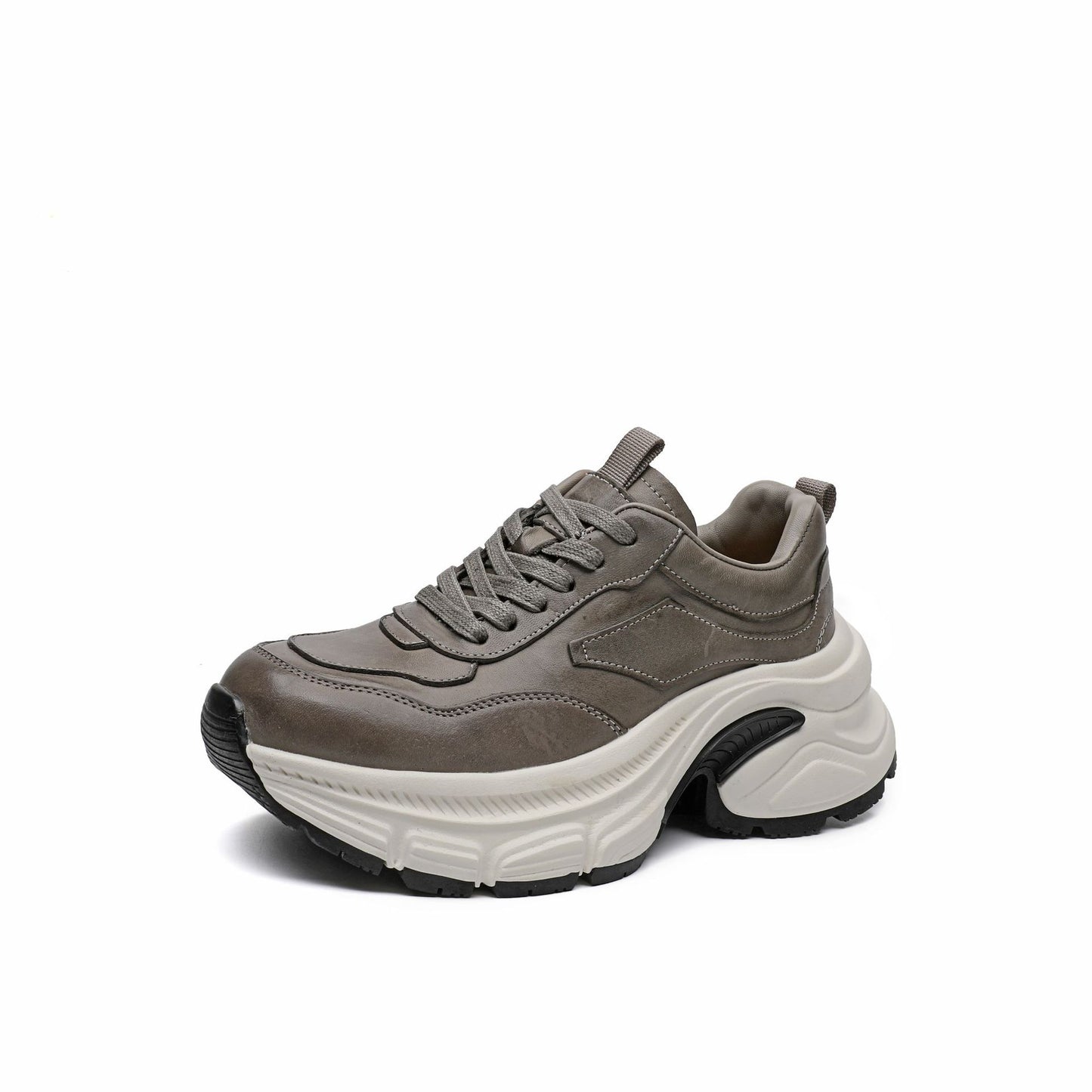 Women's Full Horse Handmade Dad Platform White Women's Sports Shoes