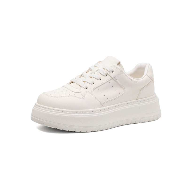 Women's Sheepskin Lining White Spring Lightweight Foam Platform Women's Casual Shoes