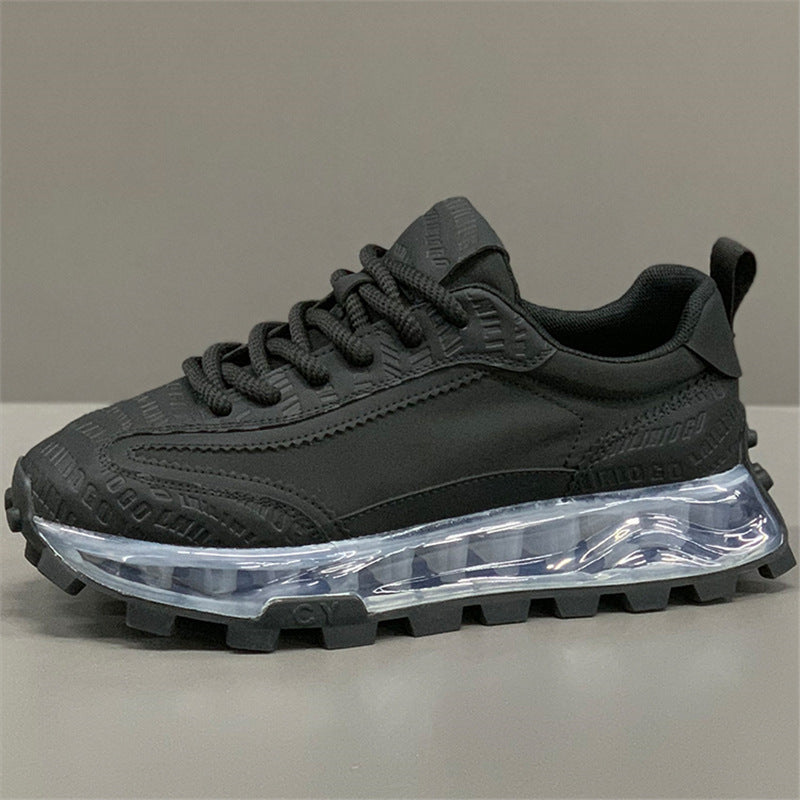 Cover Summer Breathable White Thick-soled Board Increased Korean European Style Men's Sports Shoes