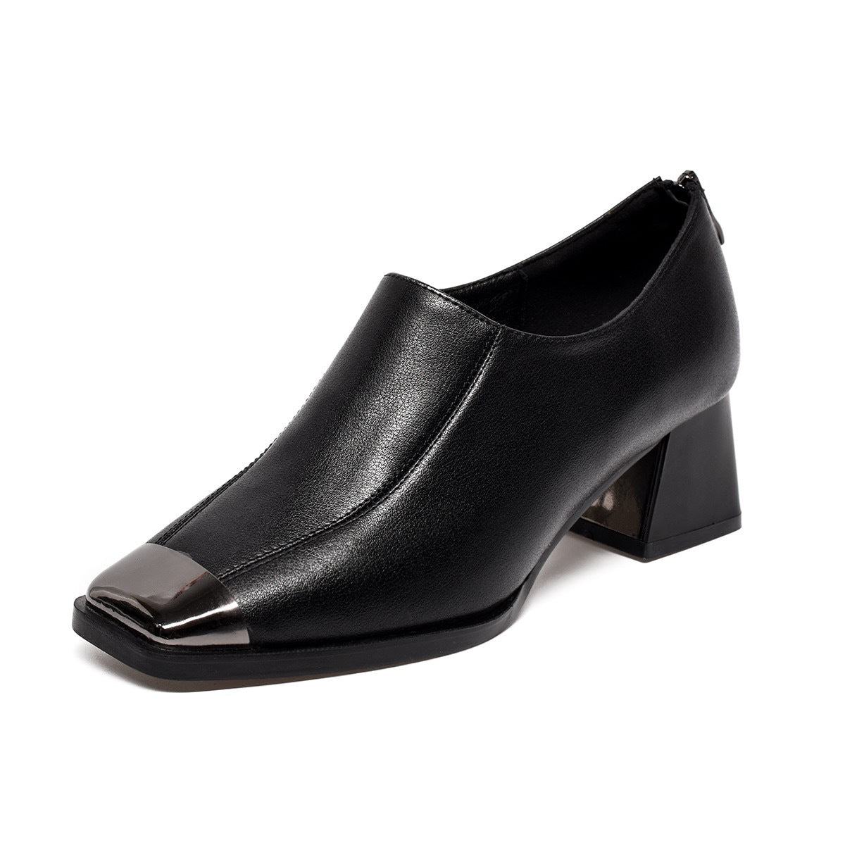 Women's Temperament Square Toe High Soft Chunky Deep Women's Fashion Shoes