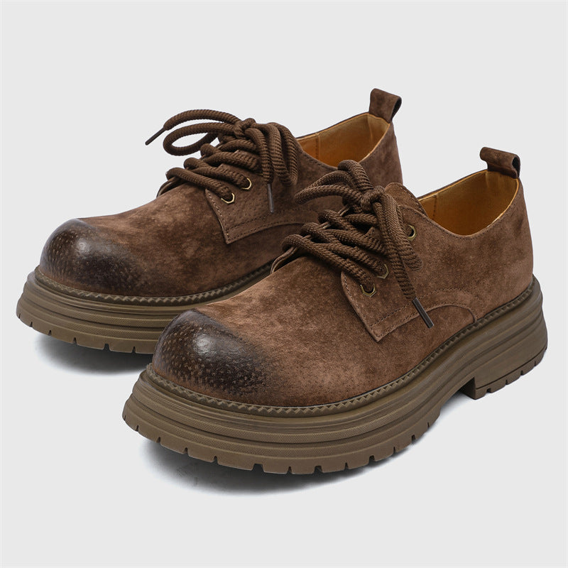Men's Spring Breathable Thick-soled British Style Couple Men's Martin Boots