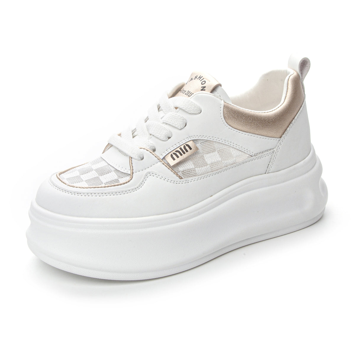 Women's Surface White Spring Height Increasing Insole Versatile Sports Women's Casual Shoes
