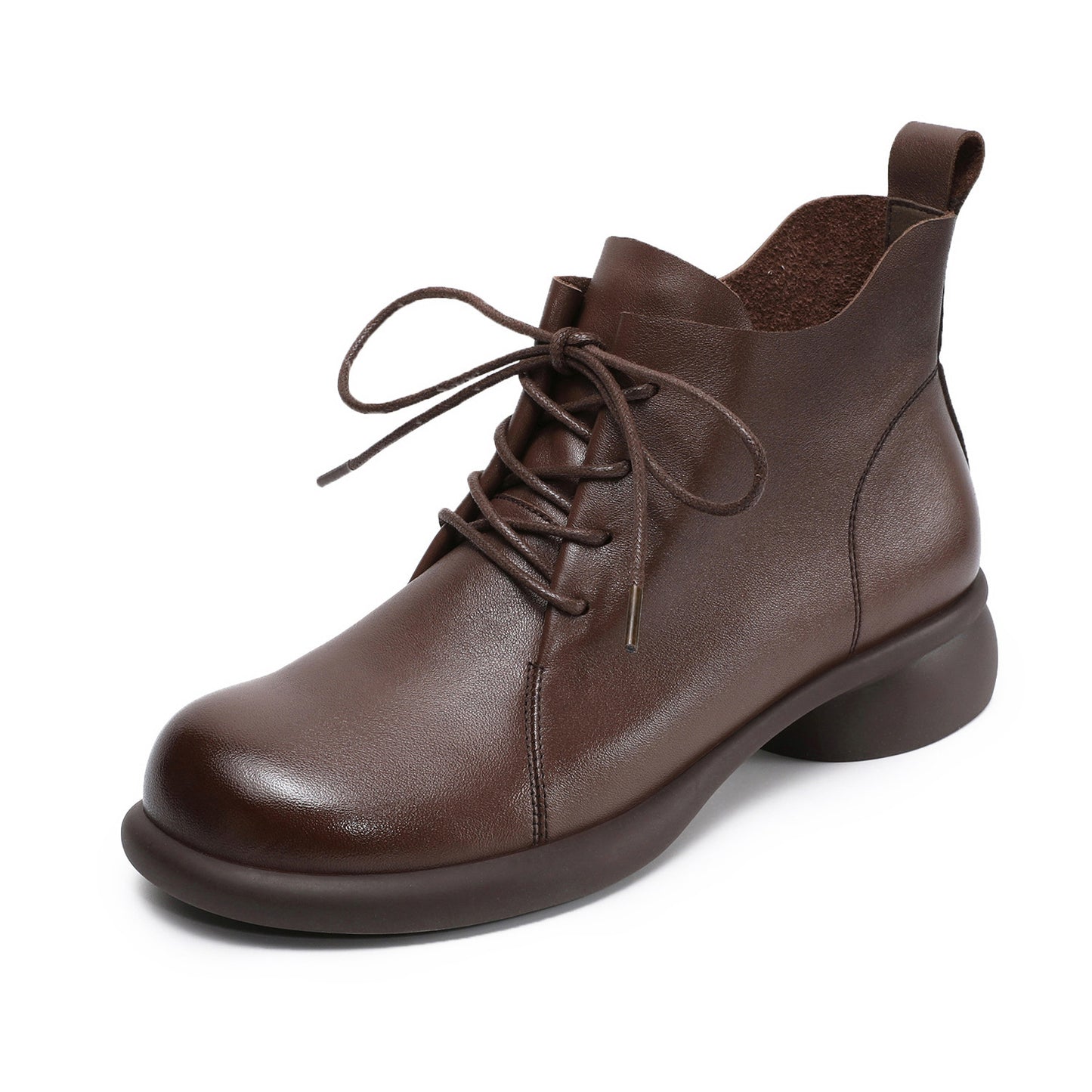 Women's Genuine Thin Martin First Layer Cowhide Soft Bottom Comfortable Mother Women's Leather Boots