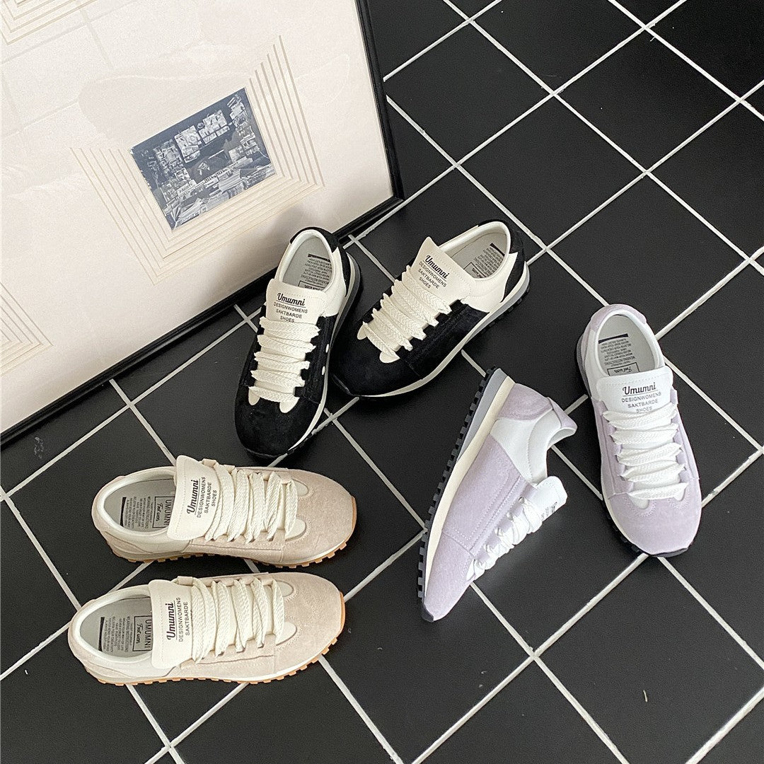Women's Early Autumn Thick Bottom Lightweight White Trendy Women's Sports Shoes