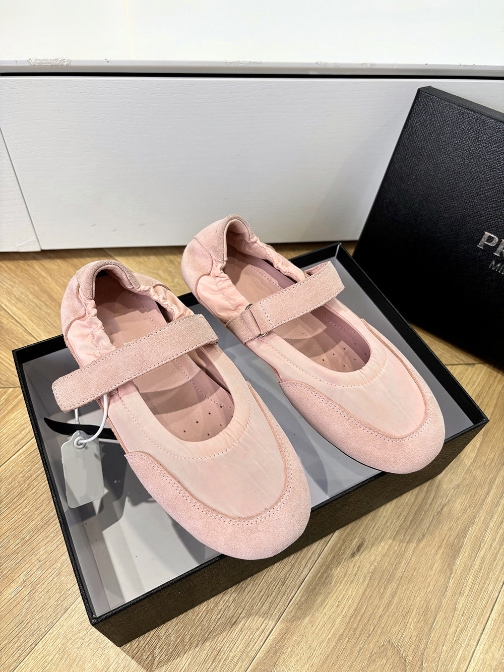Women's Channel Version Triangle Mark Velcro Mary Jane Lightweight Soft Sole Slippers
