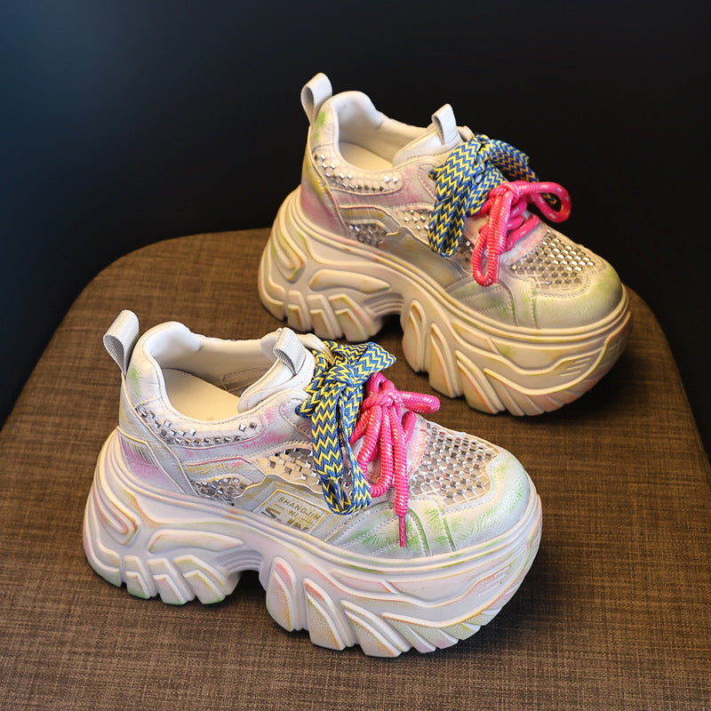 Women's Platform Height Increasing Insole Dad Sports Casual Shoes