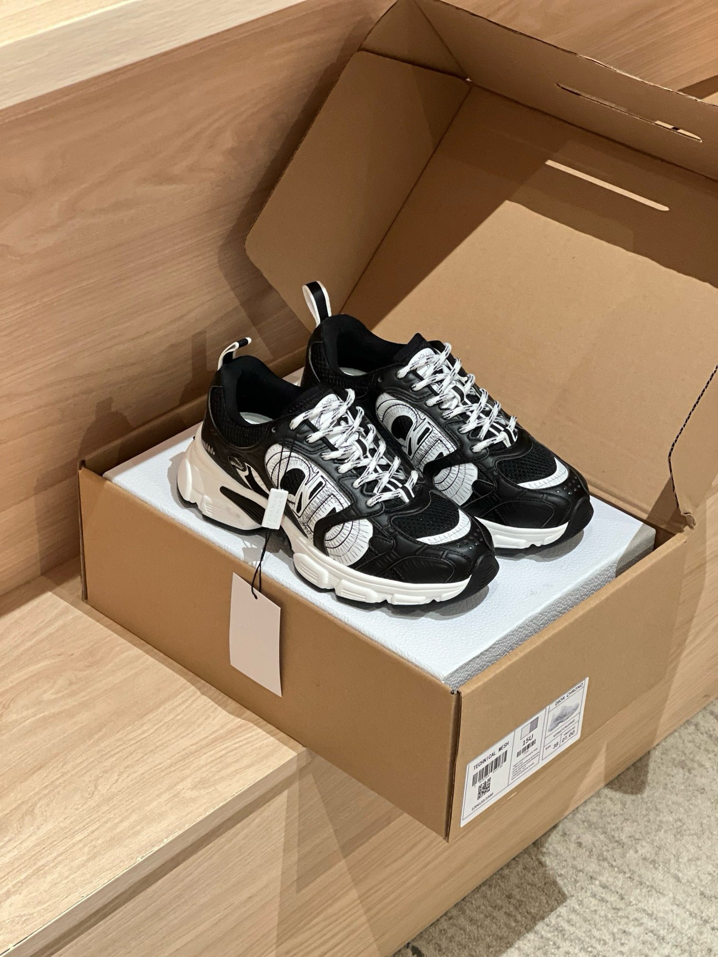 Women's Haute Couture Small Dad White Platform Genuine Splicing Mesh Surface Casual Shoes