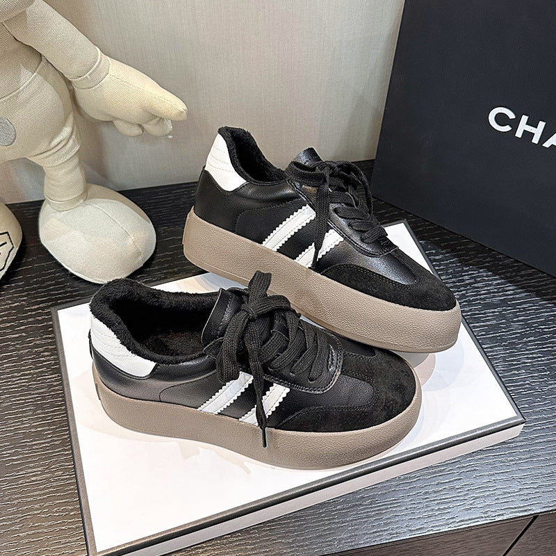 Women's Small Height Increasing Insole Versatile Thick-soled Retro German Women's Casual Shoes