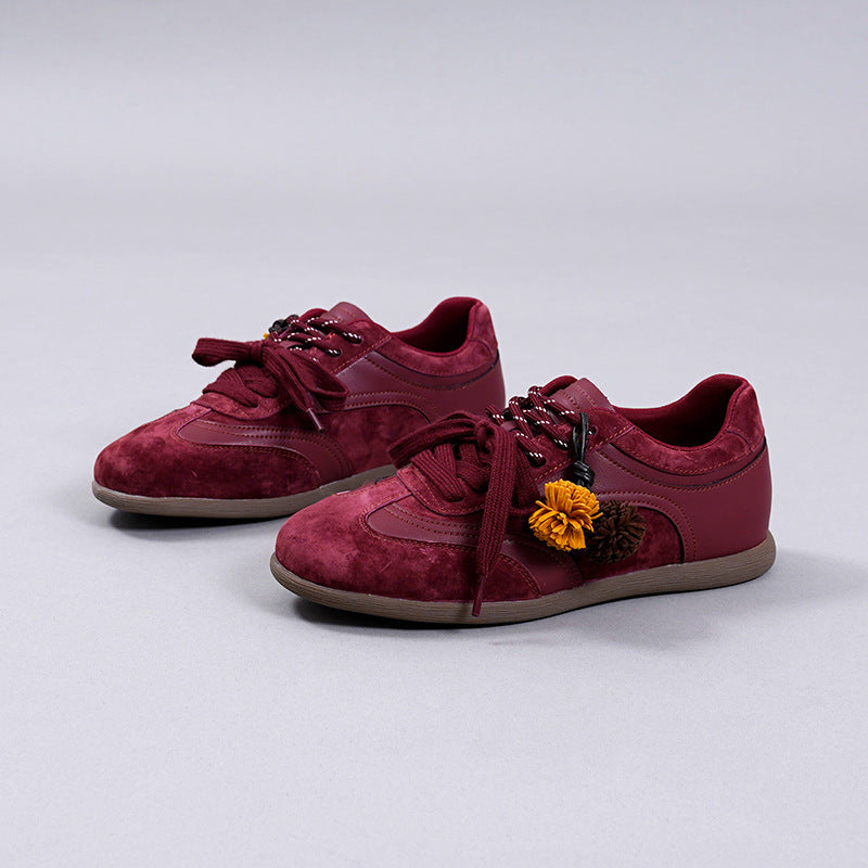 Women's Pine Nut Fur Ball German Training Spring Women's Sports Shoes