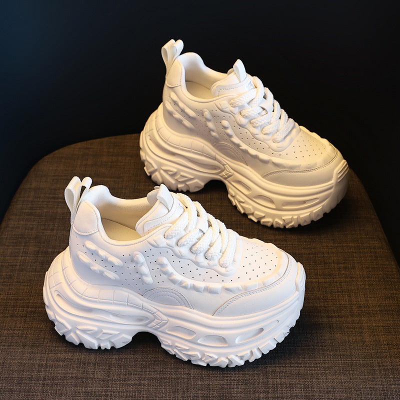 Women's Small Platform Height Increasing Insole Dad Autumn Sports Casual Shoes