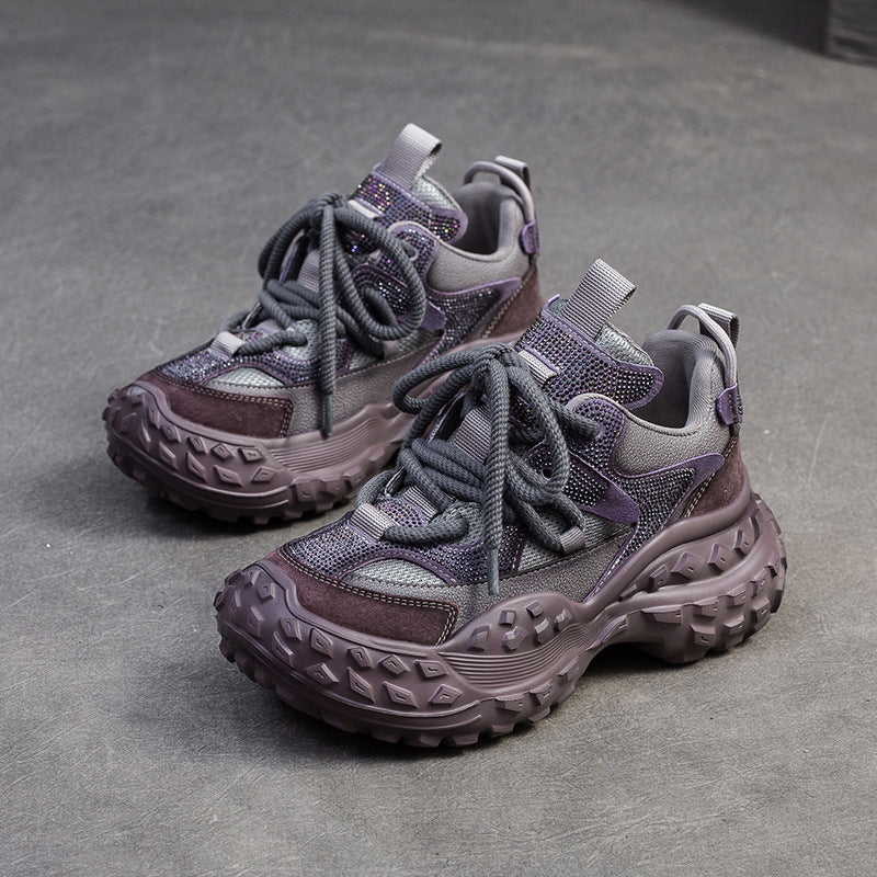 Leisure Breathable Clunky Korean Style Dirty Fashion Fashionable Women's Casual Shoes