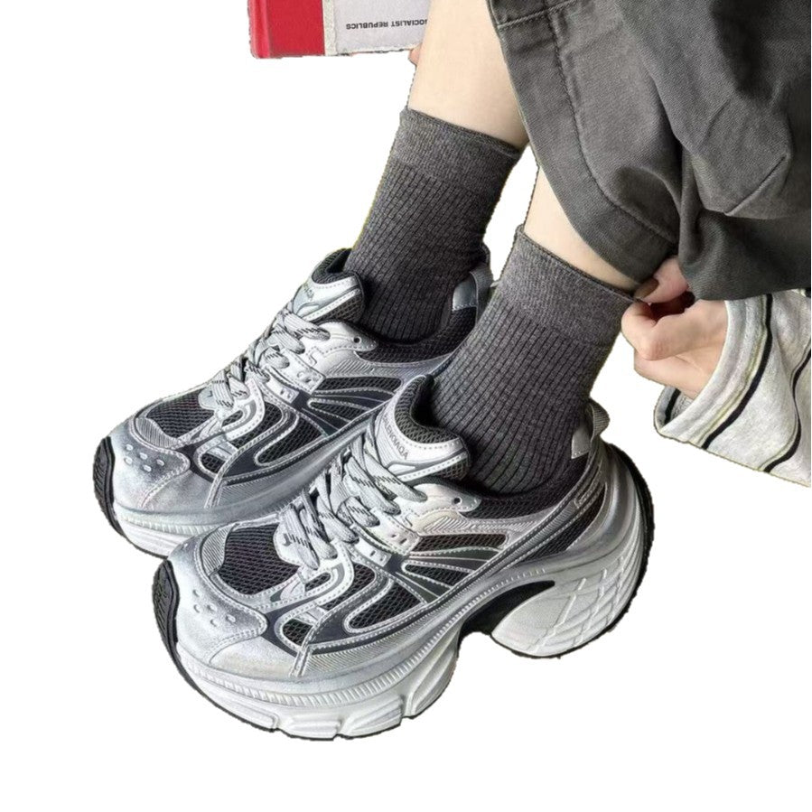 Women's Preface Fan Platform Dad Spring Breathable Soft Bottom Sports Casual Shoes