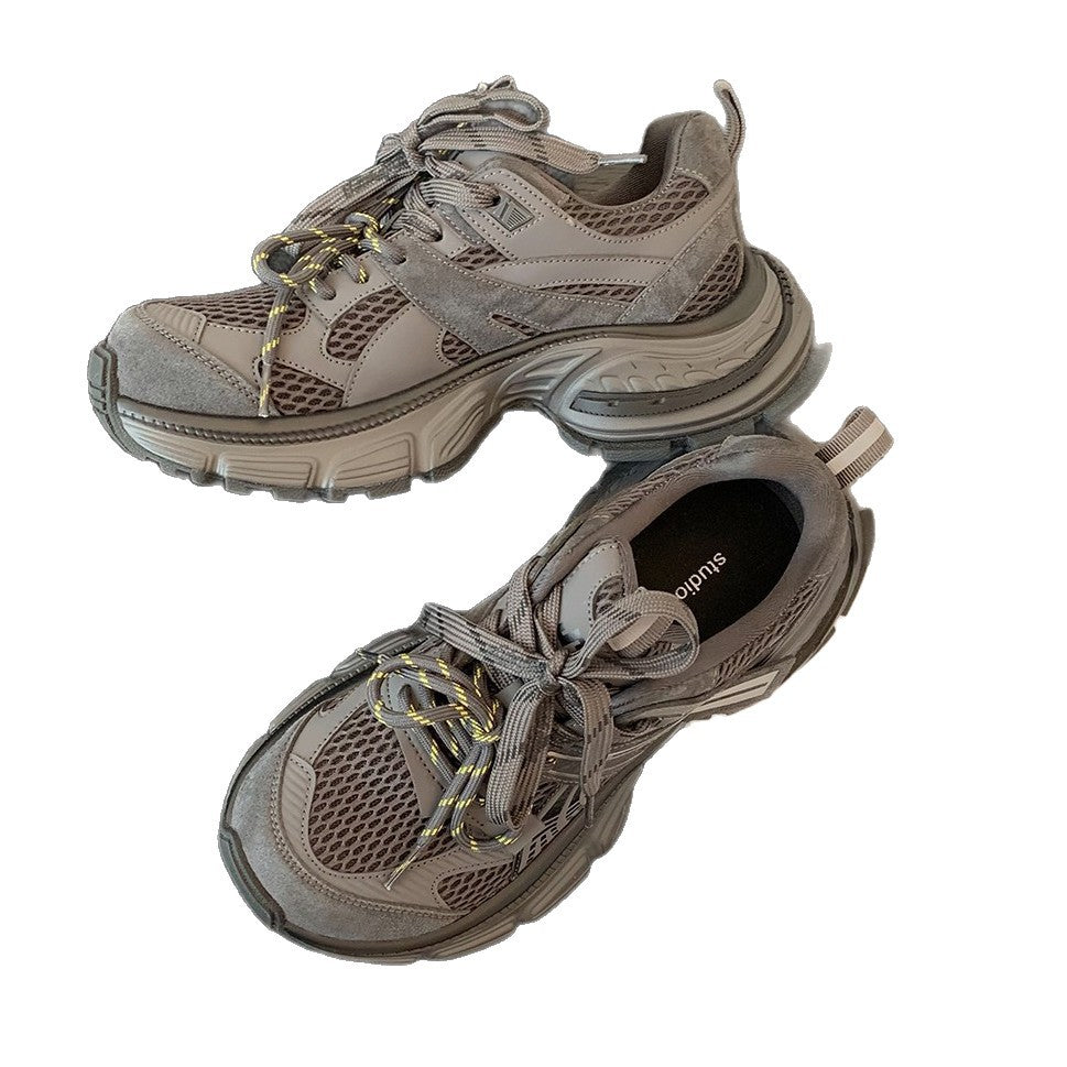 Women's Spring Grape Height Increasing Fashionable Single Lining Head Women's Sports Shoes