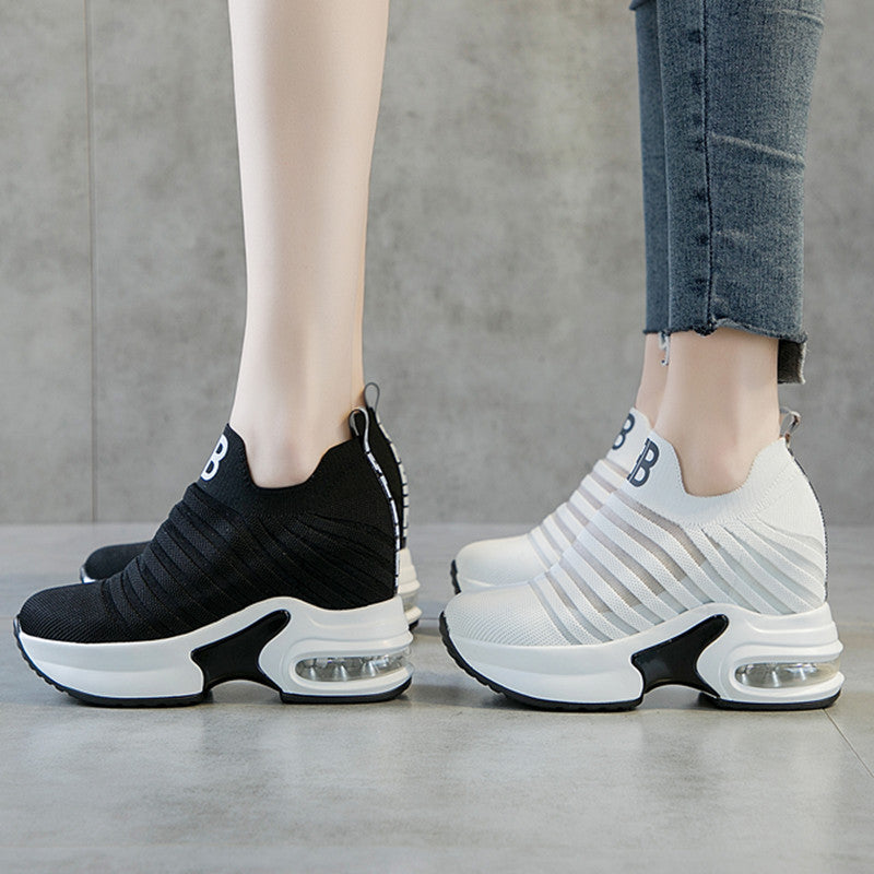 Women's Cushion Tide Fashionable Breathable Mesh Height Increasing Insole Small Women's Shoes
