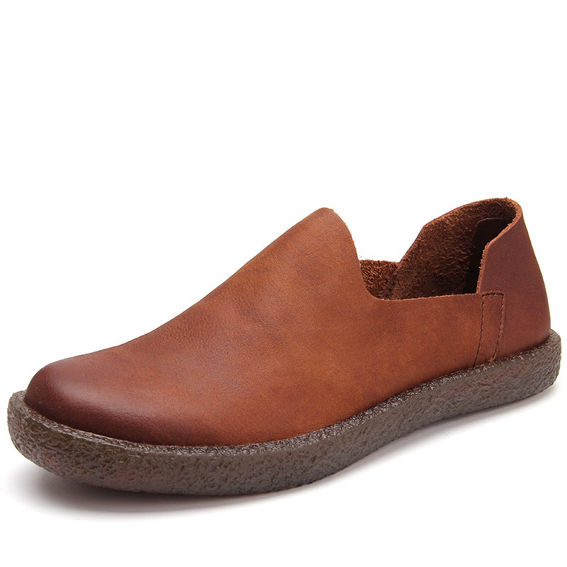 Men's Spring Slip-on Real Matte Lazy Tendon Men's Shoes