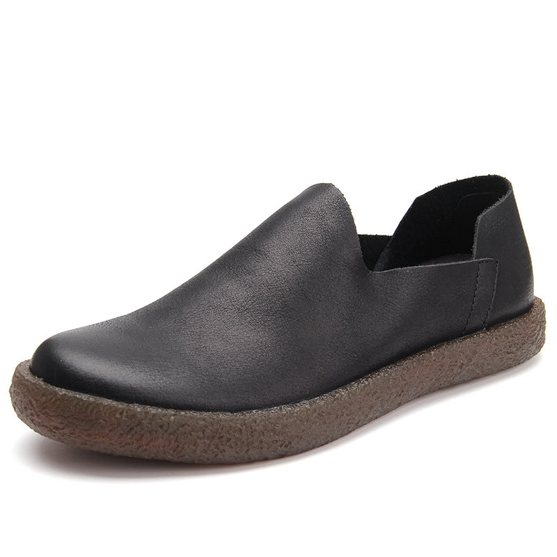 Men's Spring Slip-on Real Matte Lazy Tendon Men's Shoes