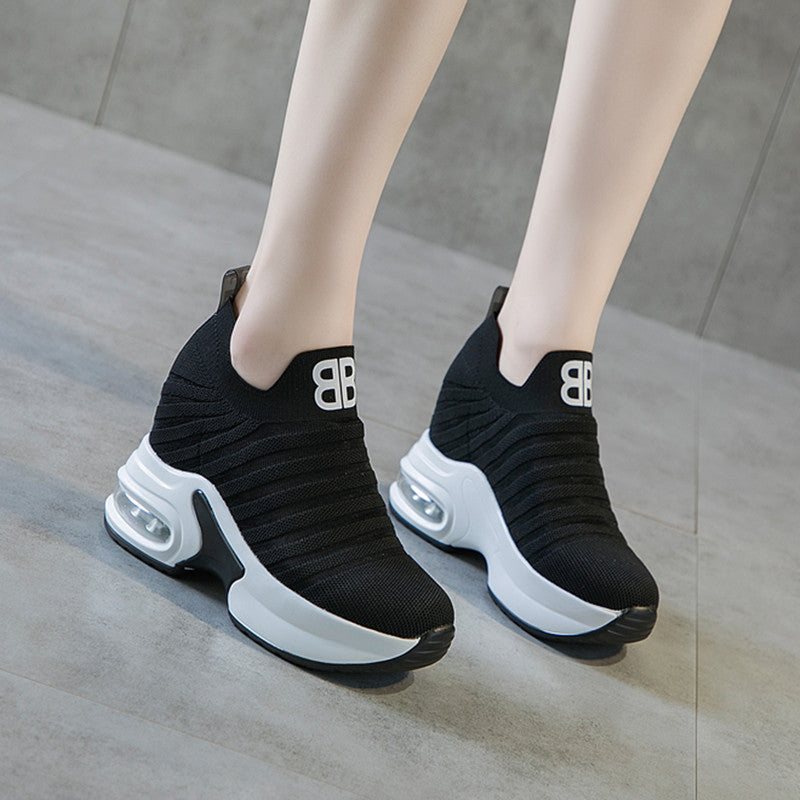 Women's Cushion Tide Fashionable Breathable Mesh Height Increasing Insole Small Women's Shoes