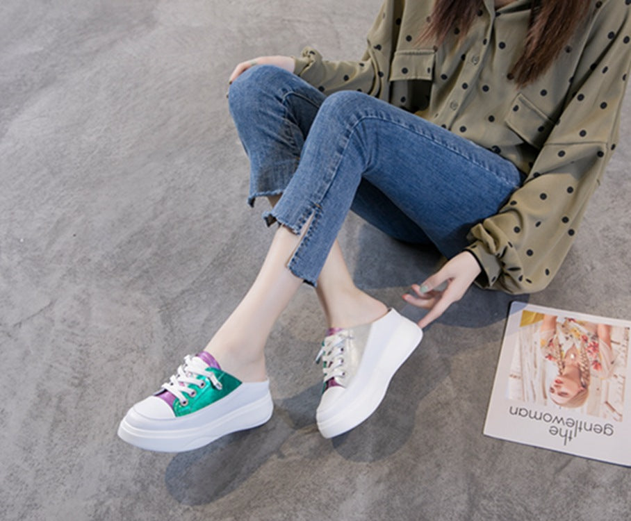 Women's Half Summer Wear Fashionable Thick-soled Lazy Women's Casual Shoes