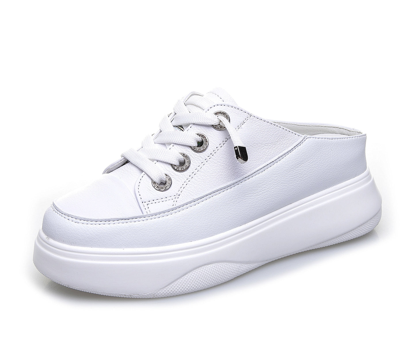 Women's Outer Wear Small Size Lazy Thick Bottom White Women's Casual Shoes