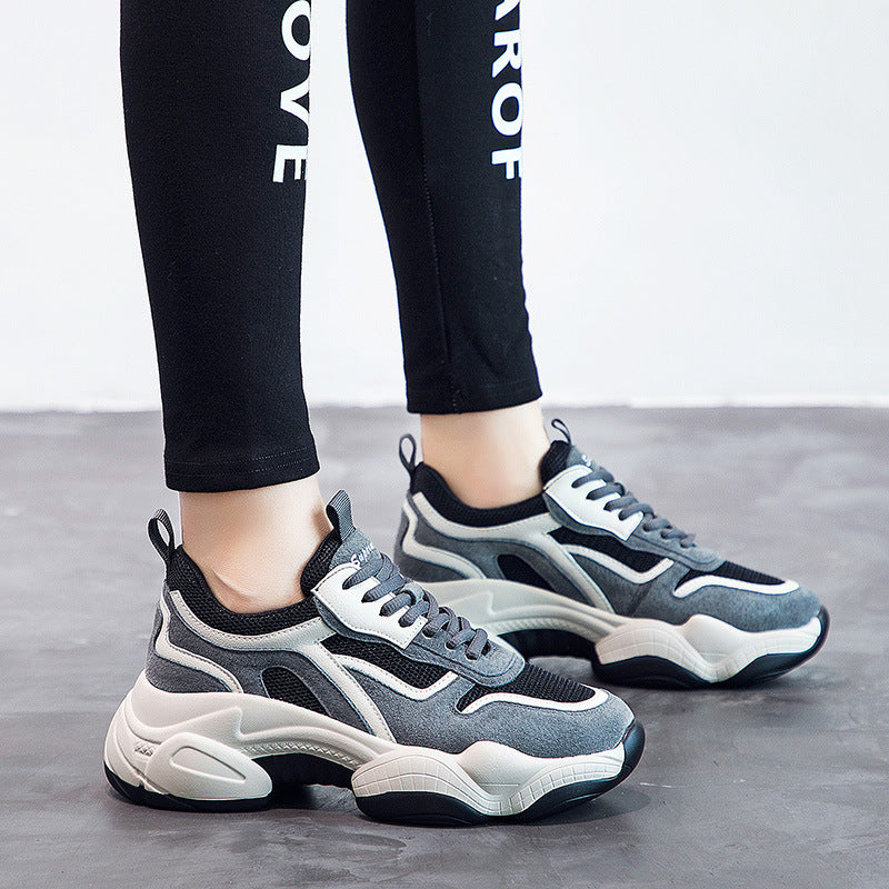 Women's Daddy Trendy Autumn Platform Panda Korean Sneakers