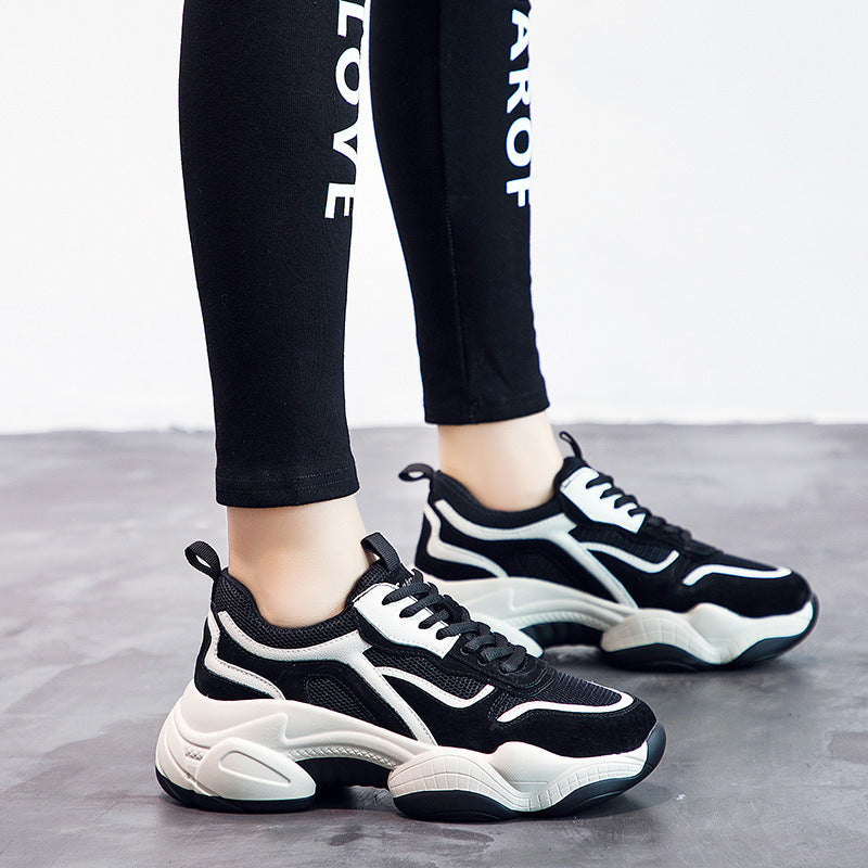 Women's Daddy Trendy Autumn Platform Panda Korean Sneakers