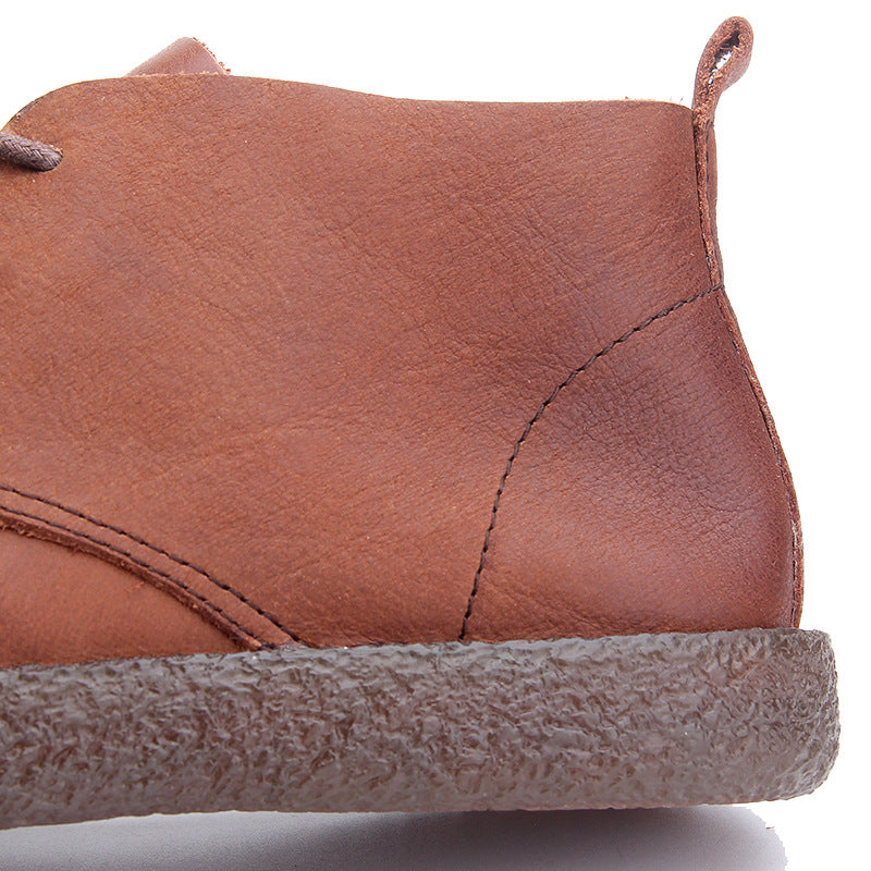 First Layer Cowhide Vintage Distressed Soft Men's Leather Boots