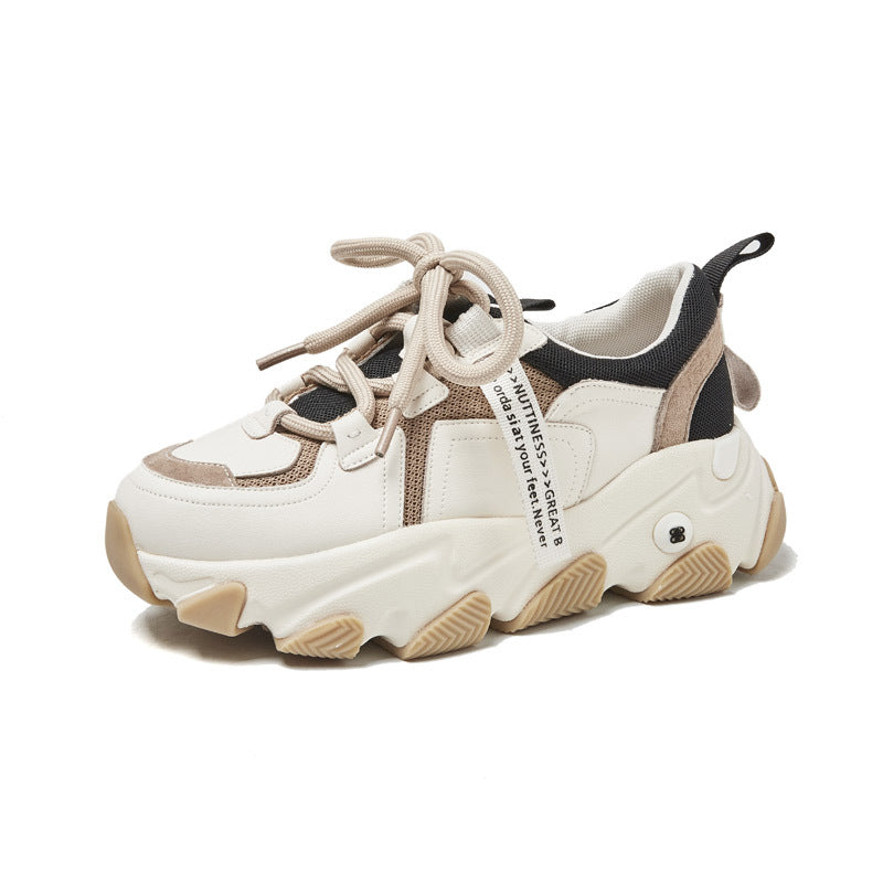 Women's Spring Thick Bottom Heightened Lightweight With Women's Sports Shoes