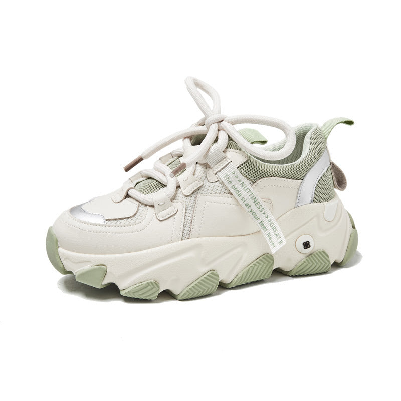 Women's Spring Thick Bottom Heightened Lightweight With Women's Sports Shoes