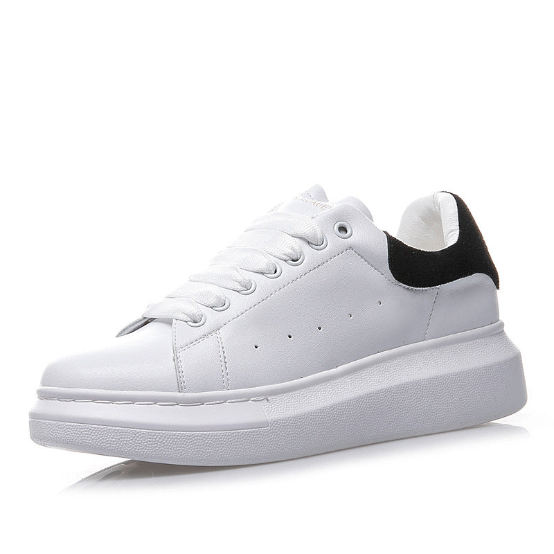 Men's Extra Large Size White Genuine Platform Board Men's Shoes