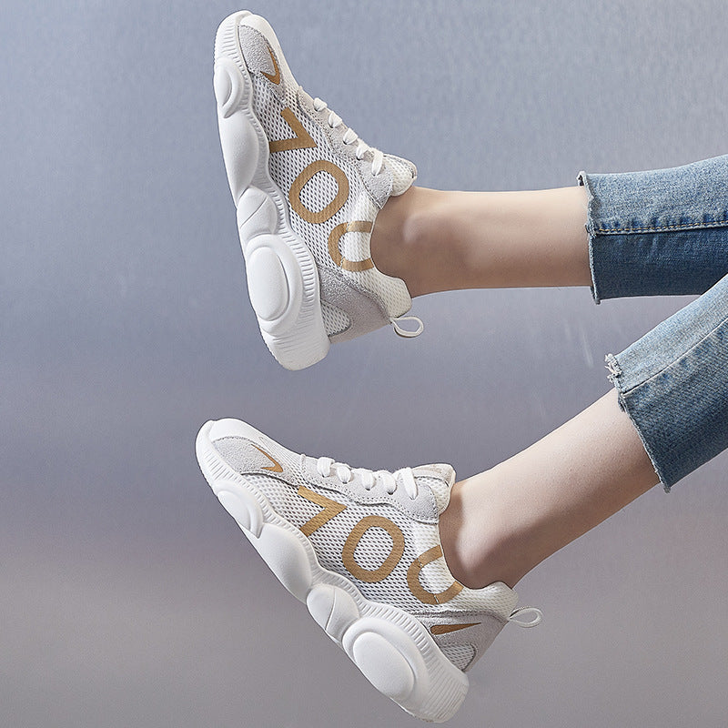 Women's Genuine Breathable Clunky Summer Mesh Lovers Sneakers