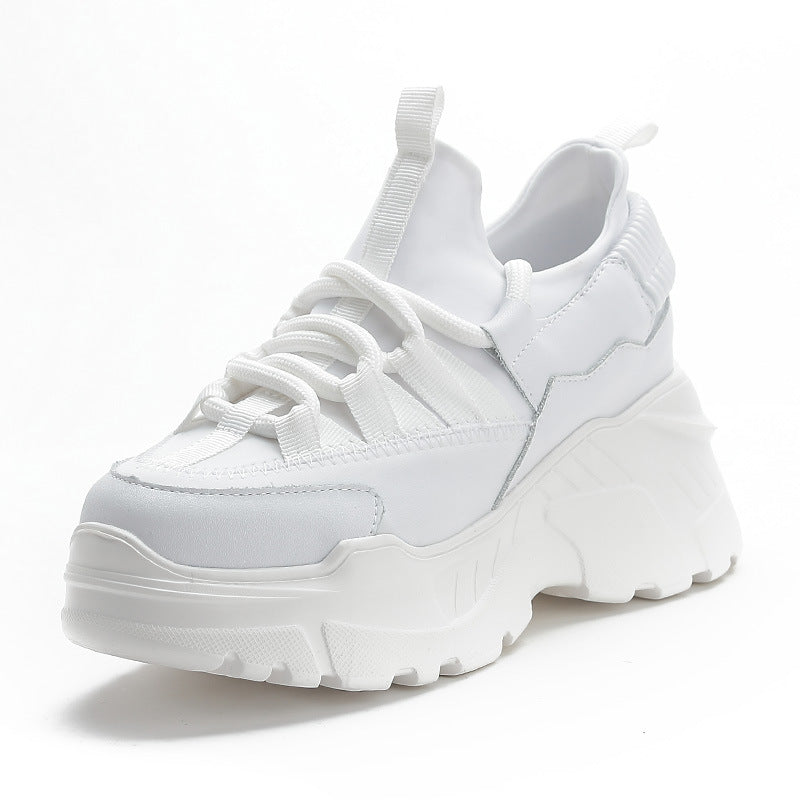 Women's Height Increasing Insole Dad White Women's Casual Shoes