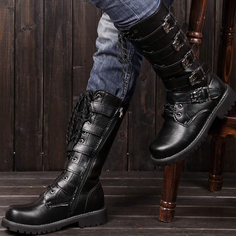 Men's High Model Extra Large Riding Men's Leather Boots